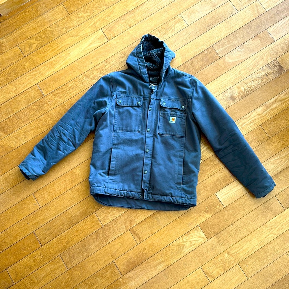 Carhartt jacket Sherpa lined utility jacket, Relaxed fit, Washed duck. OJ3826-M